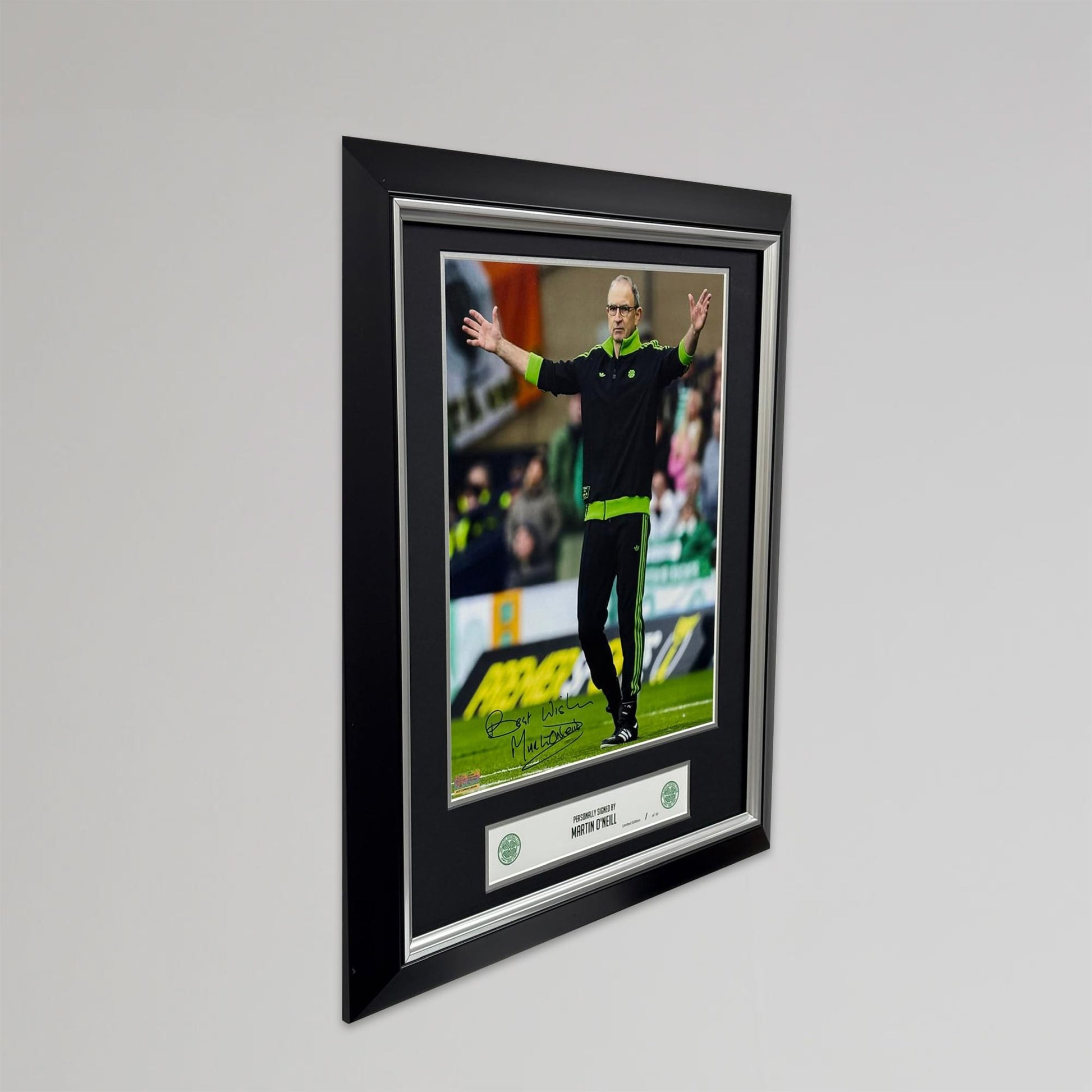 Celtic 2025/26 Martin O'Neill Signed Framed Print