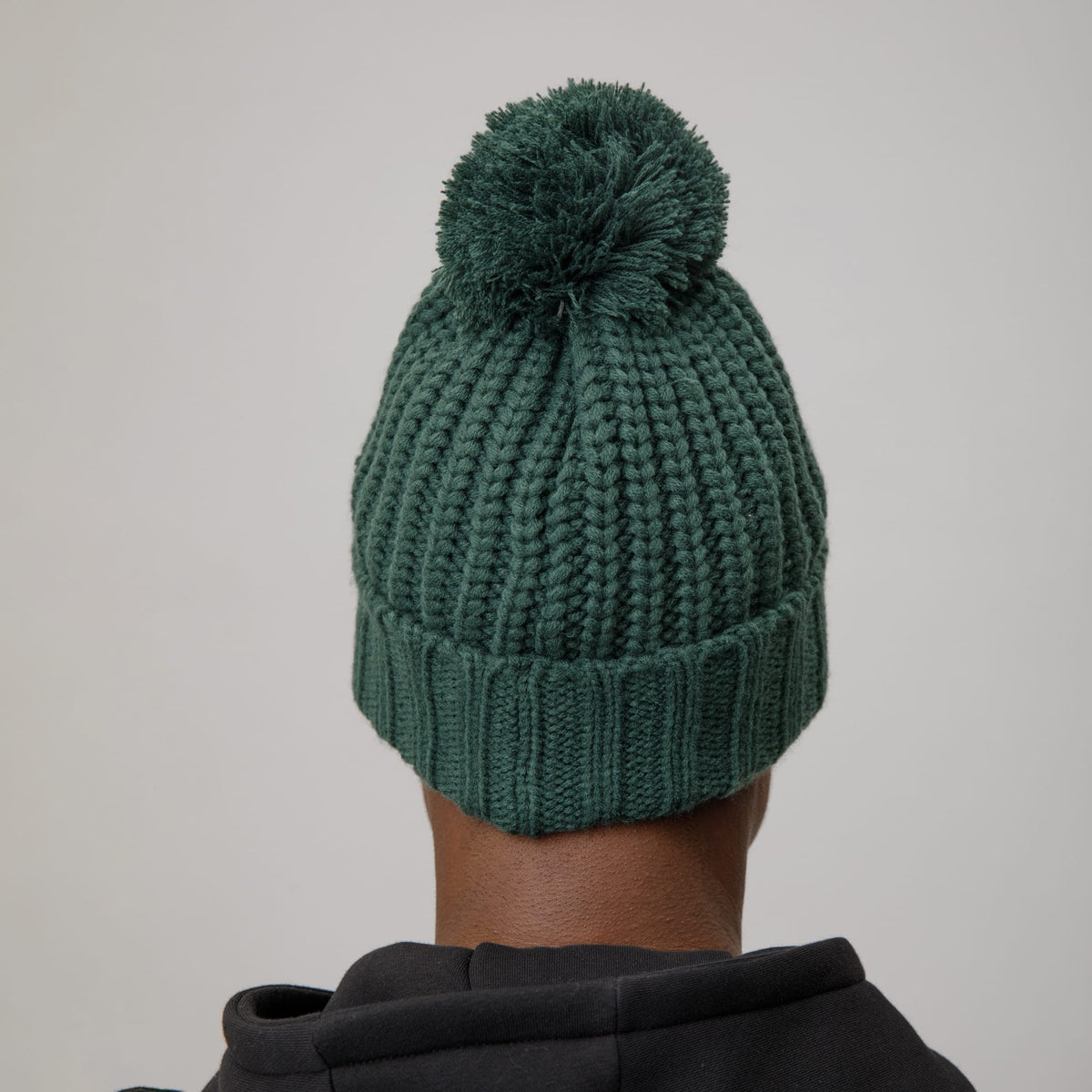 Celtic Adult Chunky Knit Green Pom Beanie