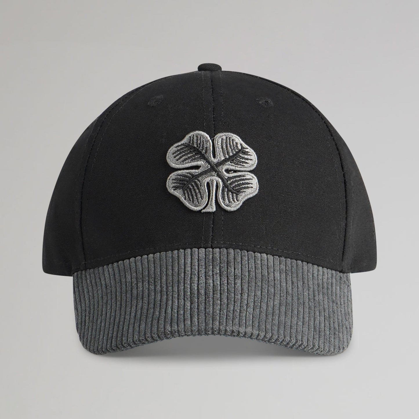Celtic Adult Clover Cord Black and Grey Cap