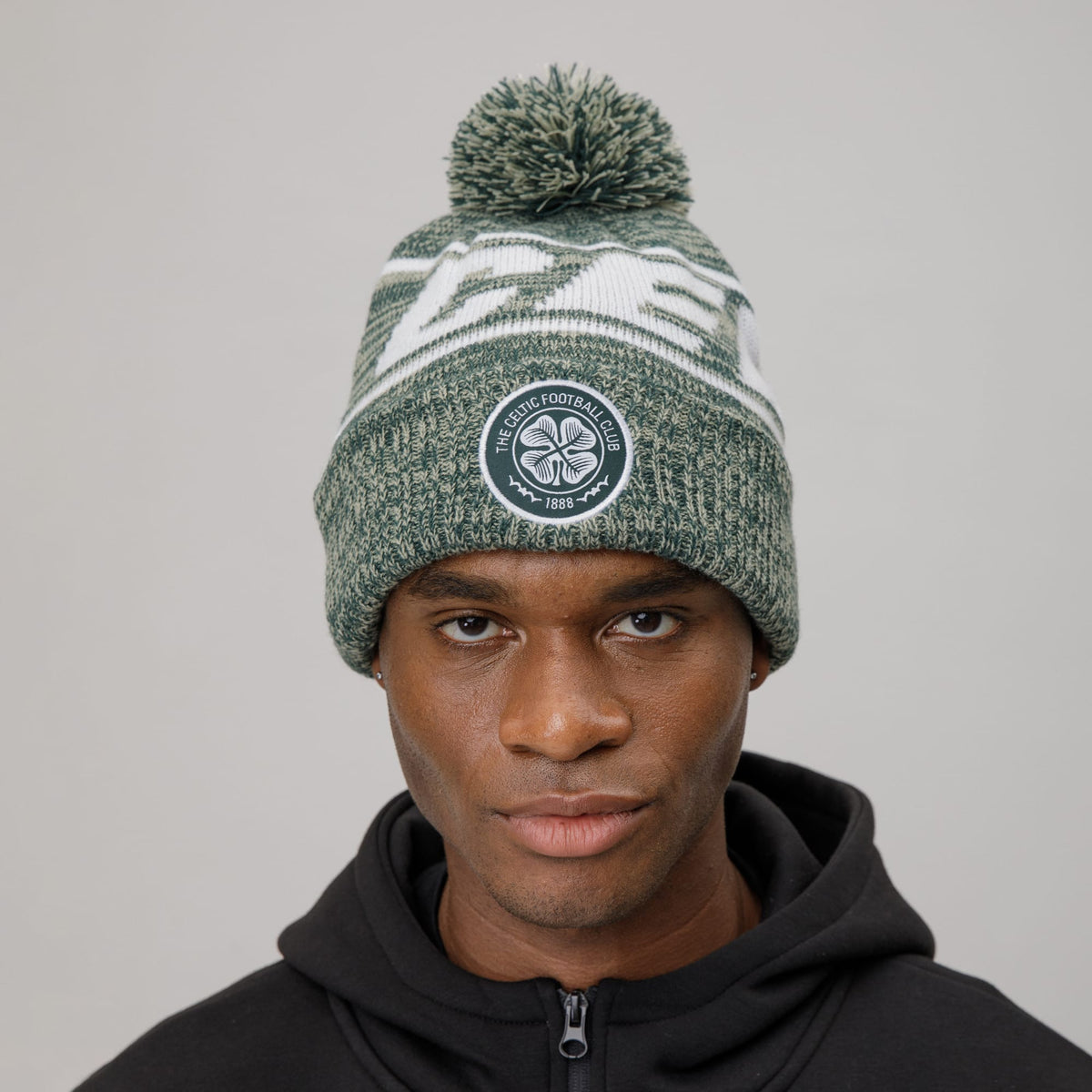 Celtic Adult Text Print Green Beanie