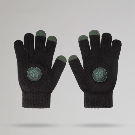 Celtic Adult Touchscreen Black Gloves