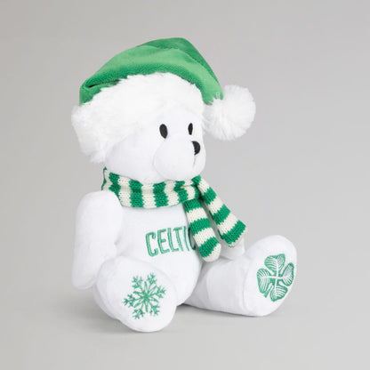 Celtic Christmas White Beanie Bear