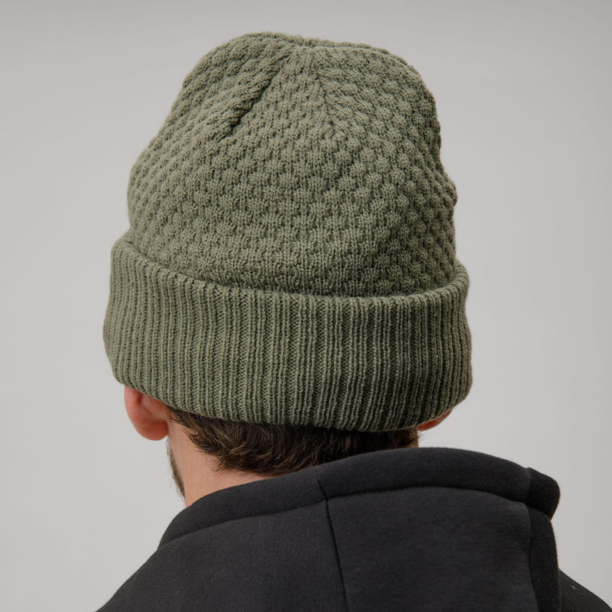 Celtic Clover Adult Waffle Knit Khaki Beanie