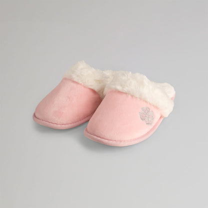 Celtic Clover Junior Pink Mule Slippers