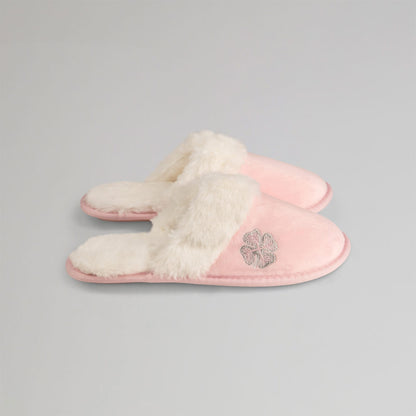 Celtic Clover Junior Pink Mule Slippers