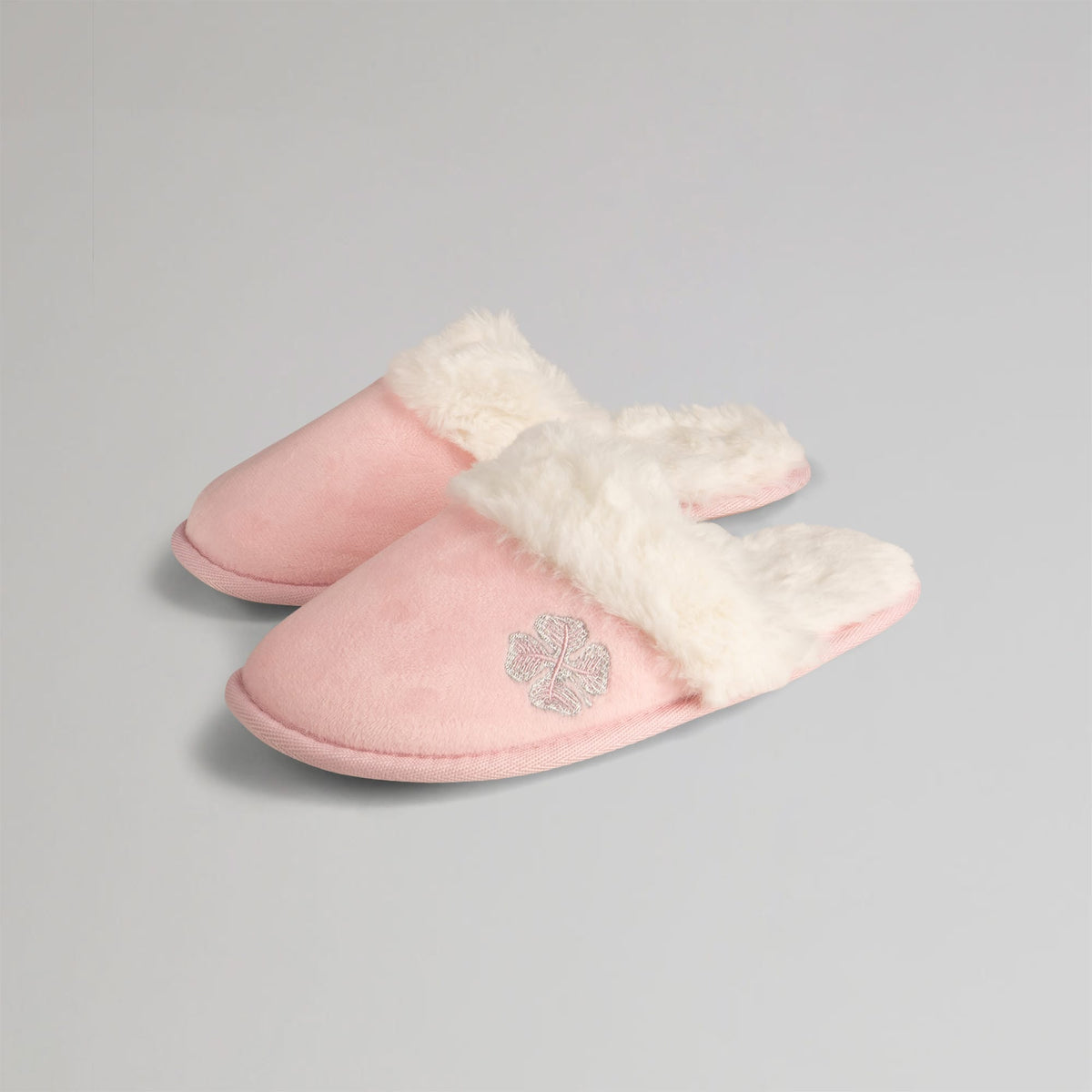 Celtic Clover Junior Pink Mule Slippers