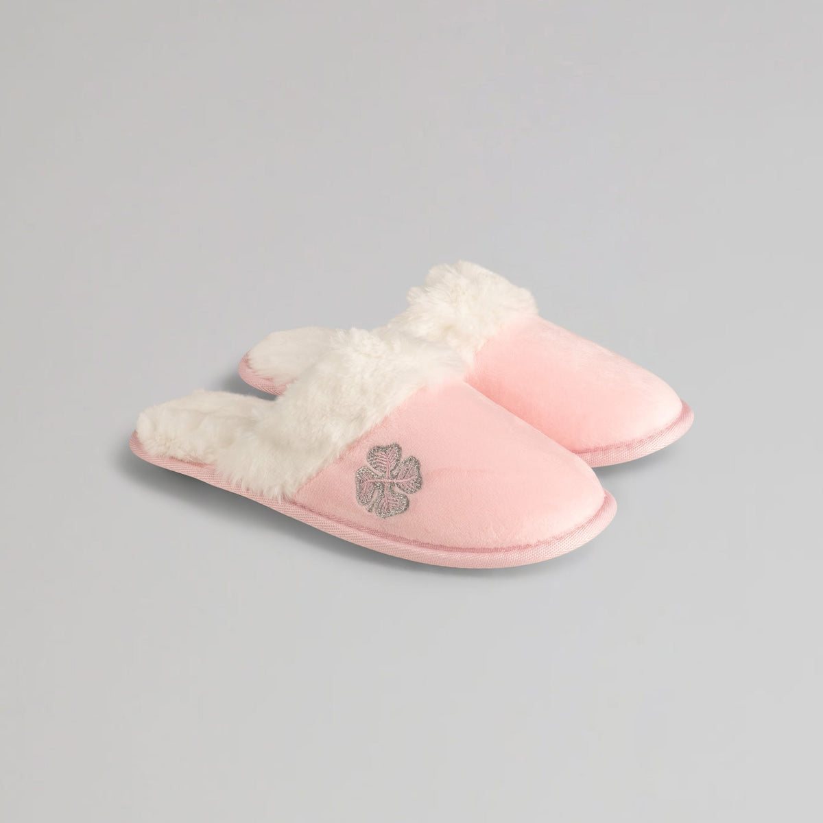 Celtic Clover Junior Pink Mule Slippers