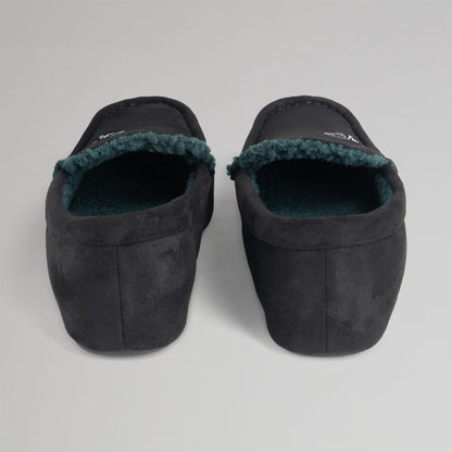 Celtic Clover Men's Black Moccasin Slippers