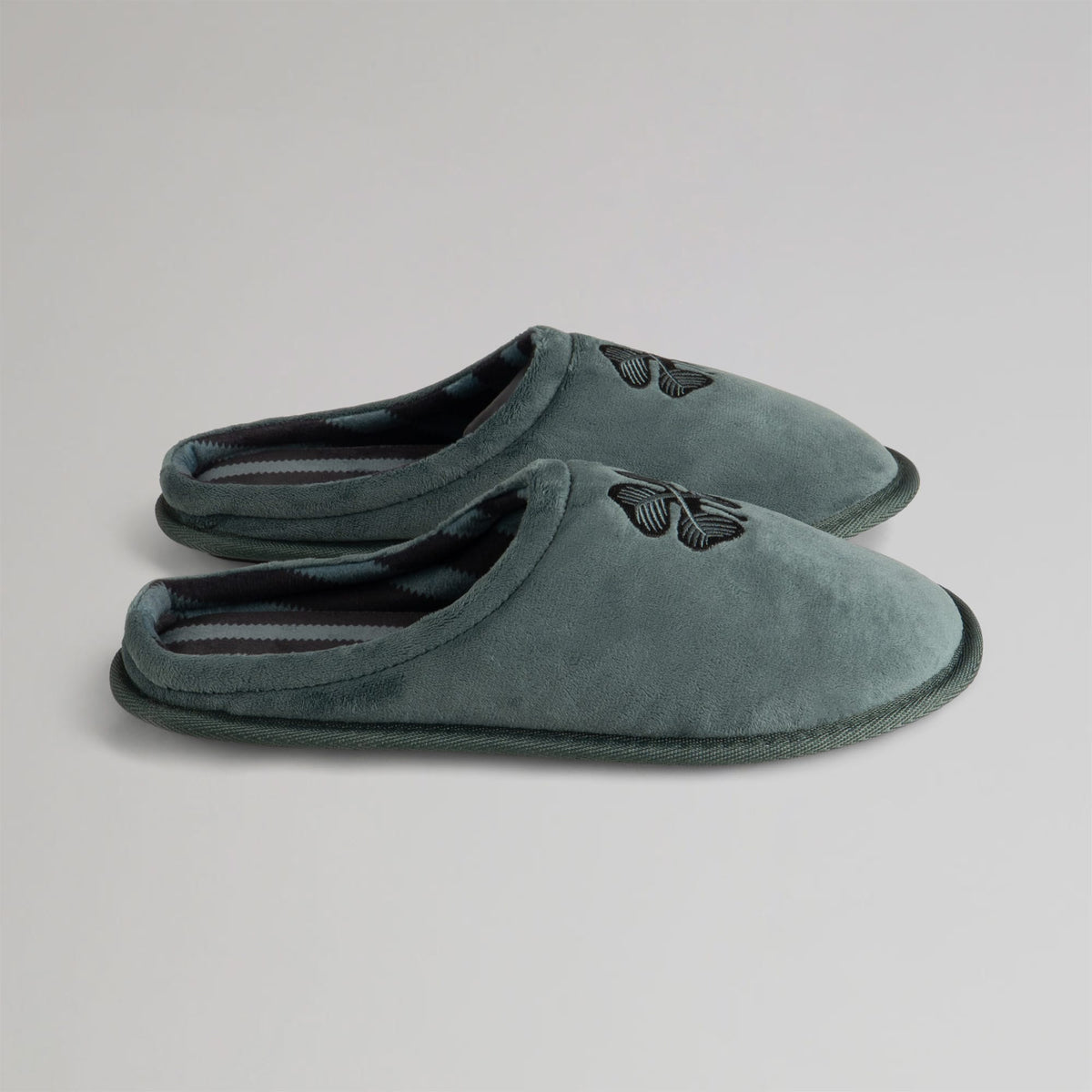 Celtic Clover Men's Green Mule Slippers