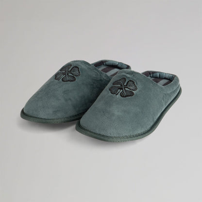 Celtic Clover Men's Green Mule Slippers