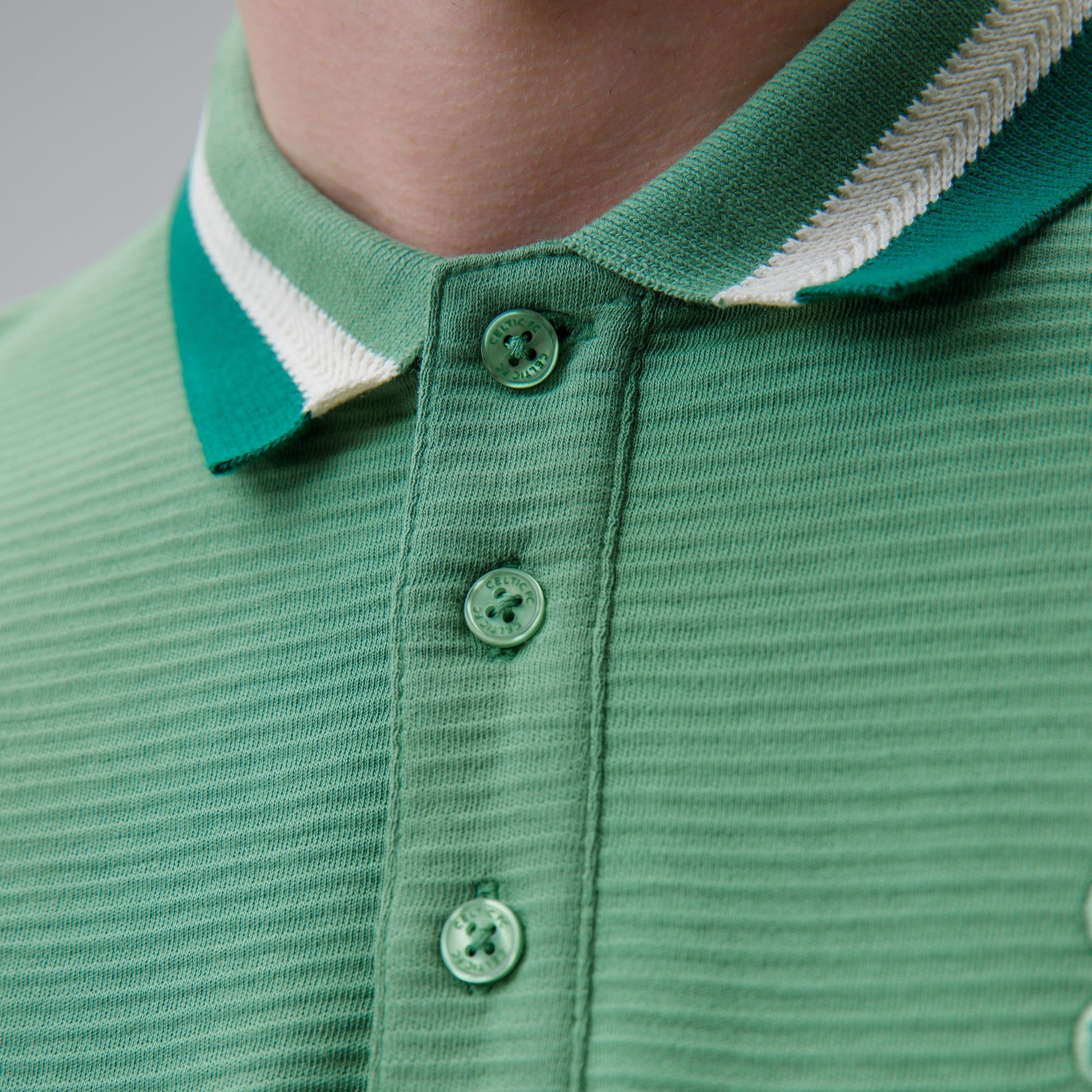 Celtic Clover Men's Ripple Green Polo Shirt