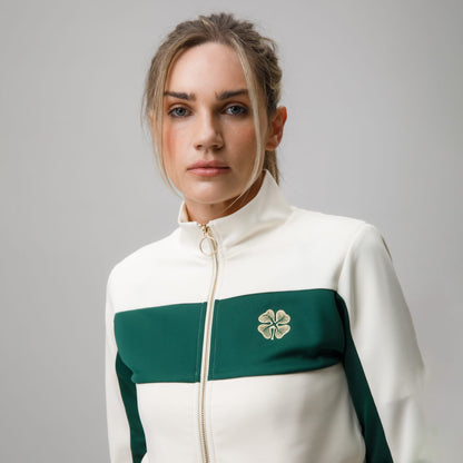 Celtic Clover Women's Cream Track Jacket