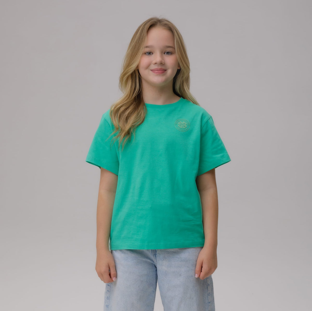 Celtic Crest Junior Anime Print Green T-Shirt