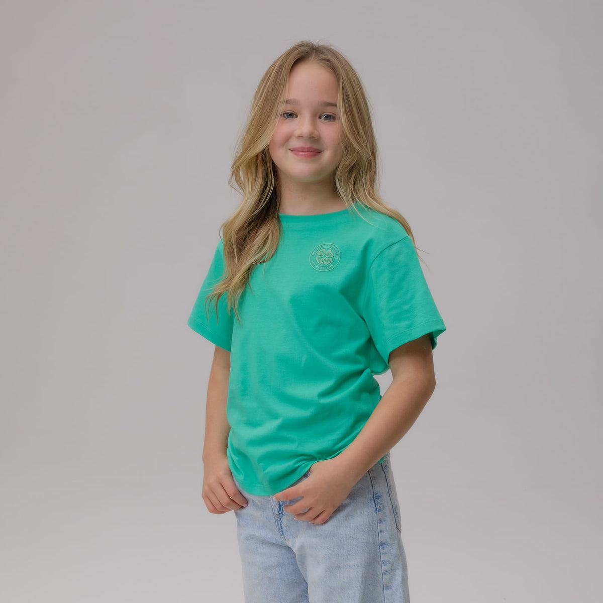 Celtic Crest Junior Anime Print Green T-Shirt