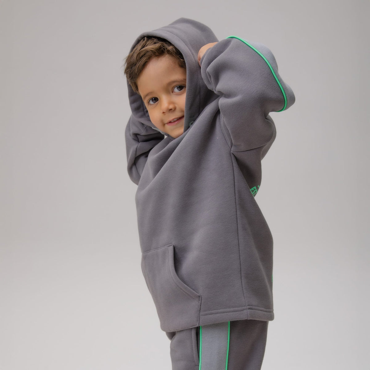 Celtic Crest Junior Back Print Dark Grey Hoodie