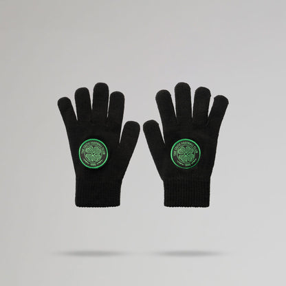 Celtic Crest Junior Black Gloves