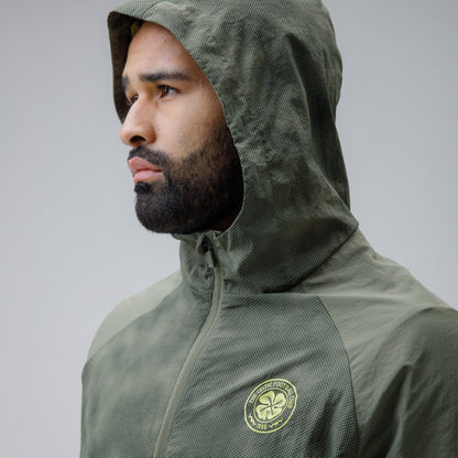 Celtic Crest Men's Cut & Sew Woven Khaki Jacket