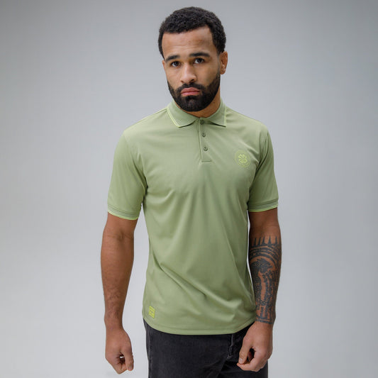 Celtic Crest Men's Khaki Polo Shirt