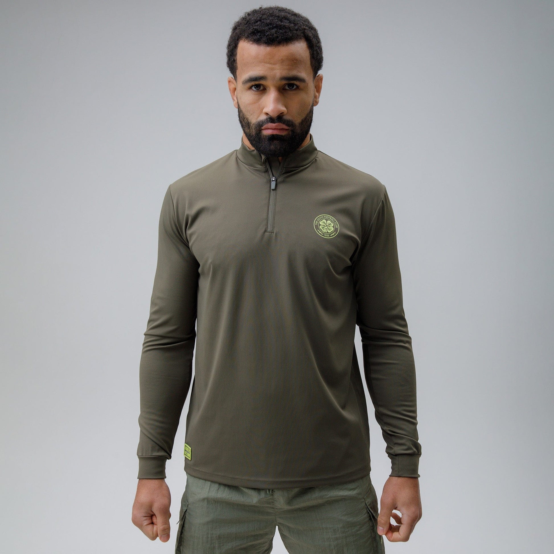 Celtic Crest Men's Khaki Quarter Zip