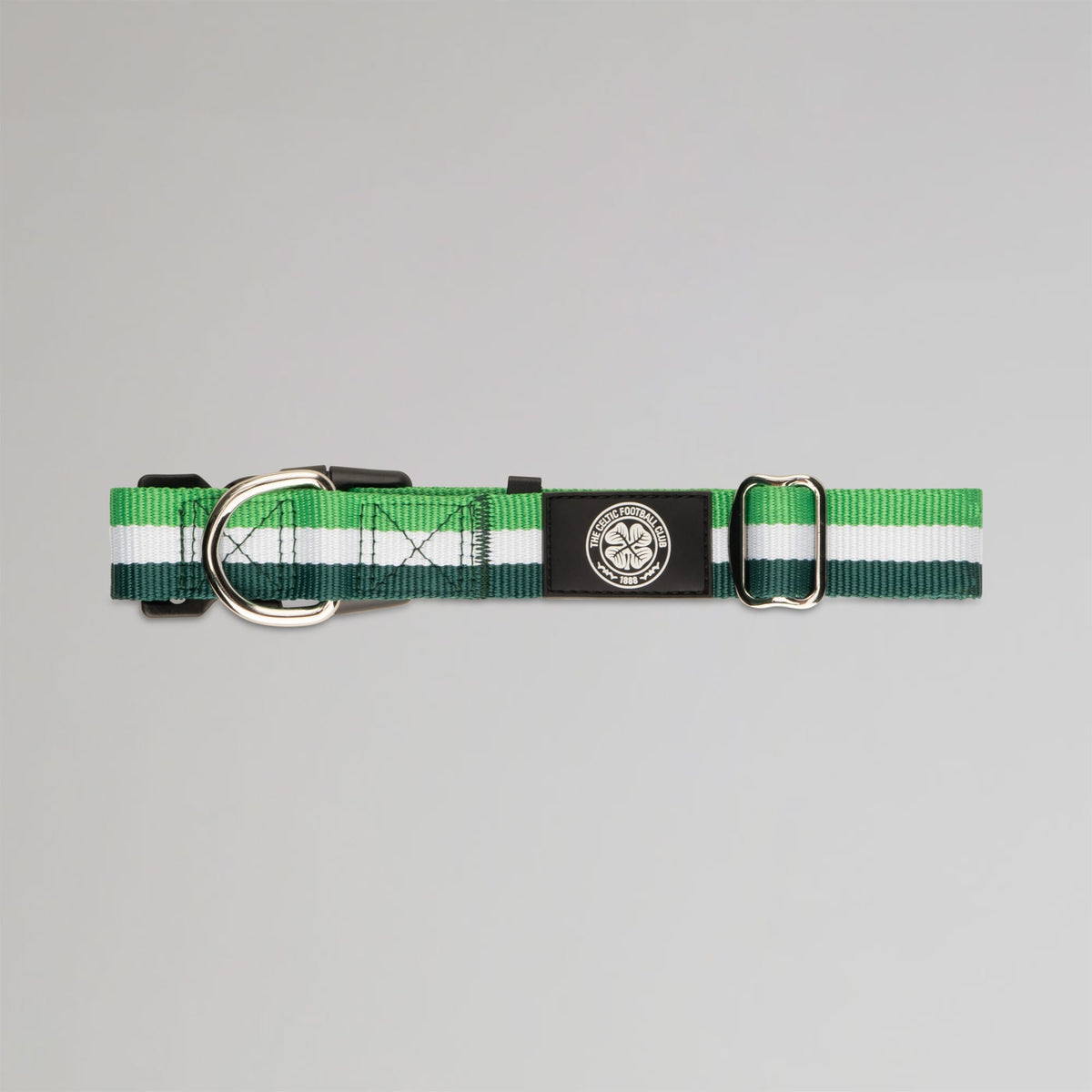 Celtic Green Stripe Dog Collar and Lead Set