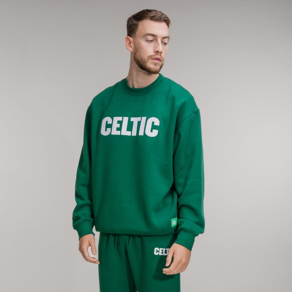 Celtic Green Text Crewneck Sweatshirt