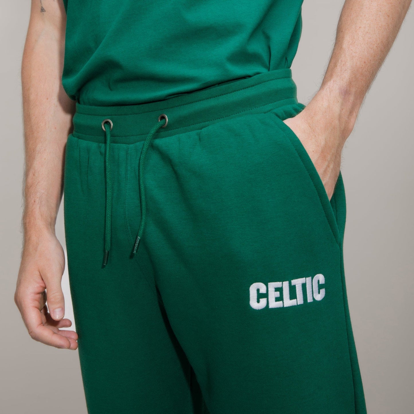Celtic Green Text Joggers