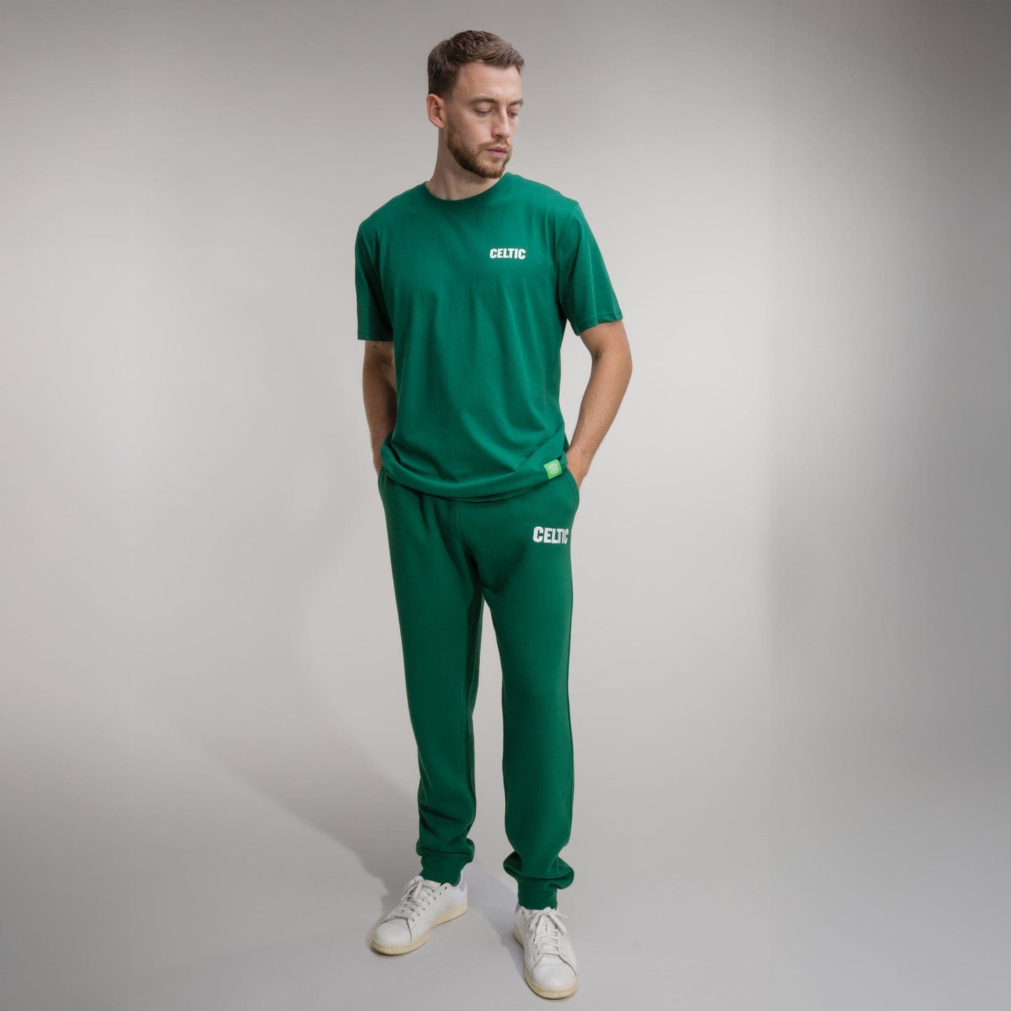 Celtic Green Text Joggers