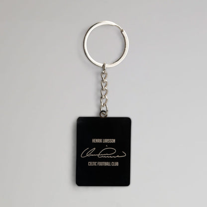 Celtic Henrik Larsson Green Keyring