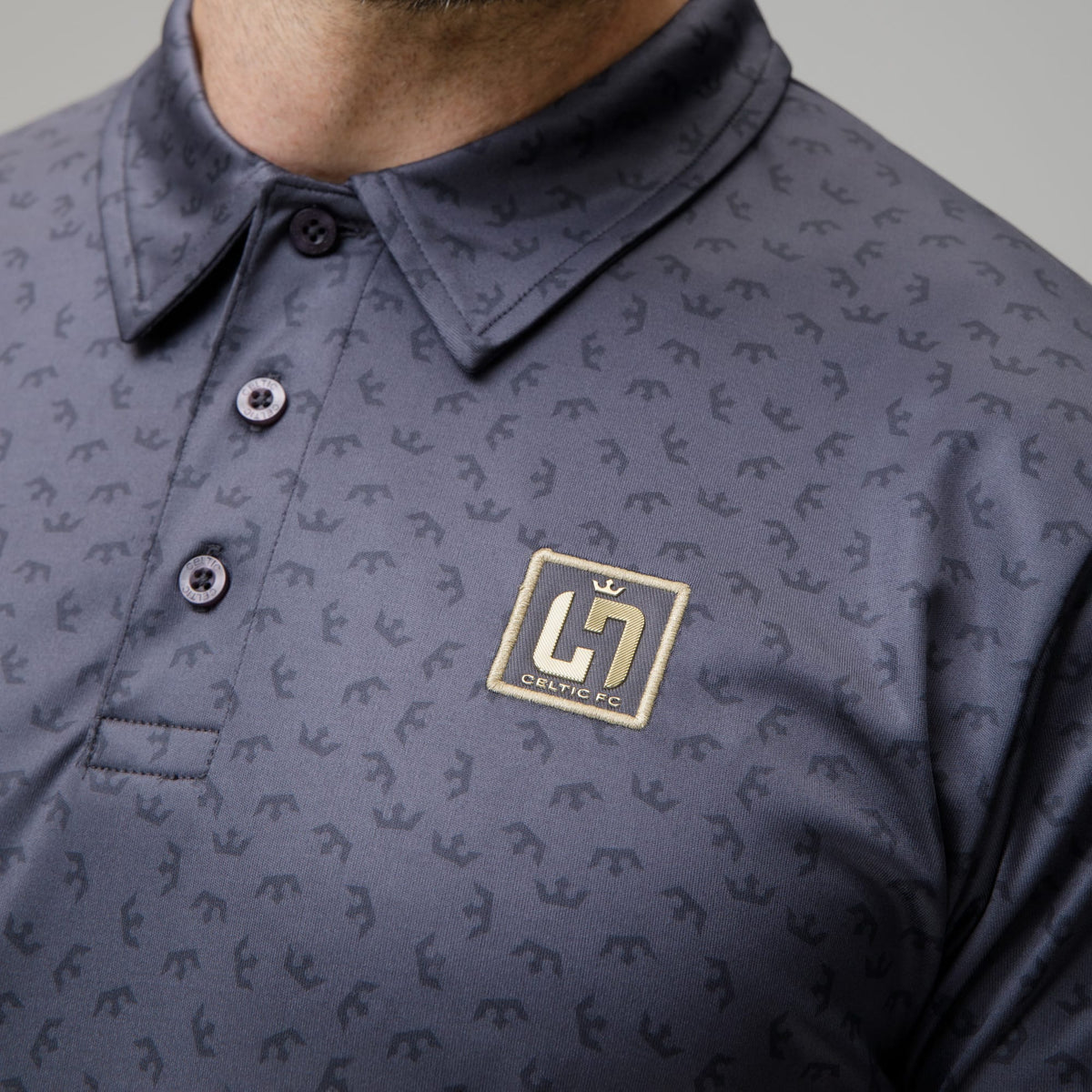 Celtic Henrik Larsson Men's Geometric Print Polo Shirt