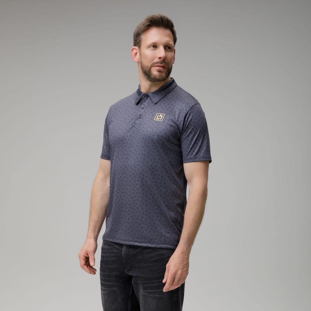 Celtic Henrik Larsson Men's Geometric Print Polo Shirt