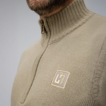 Celtic Henrik Larsson Men's Khaki Quarter Zip
