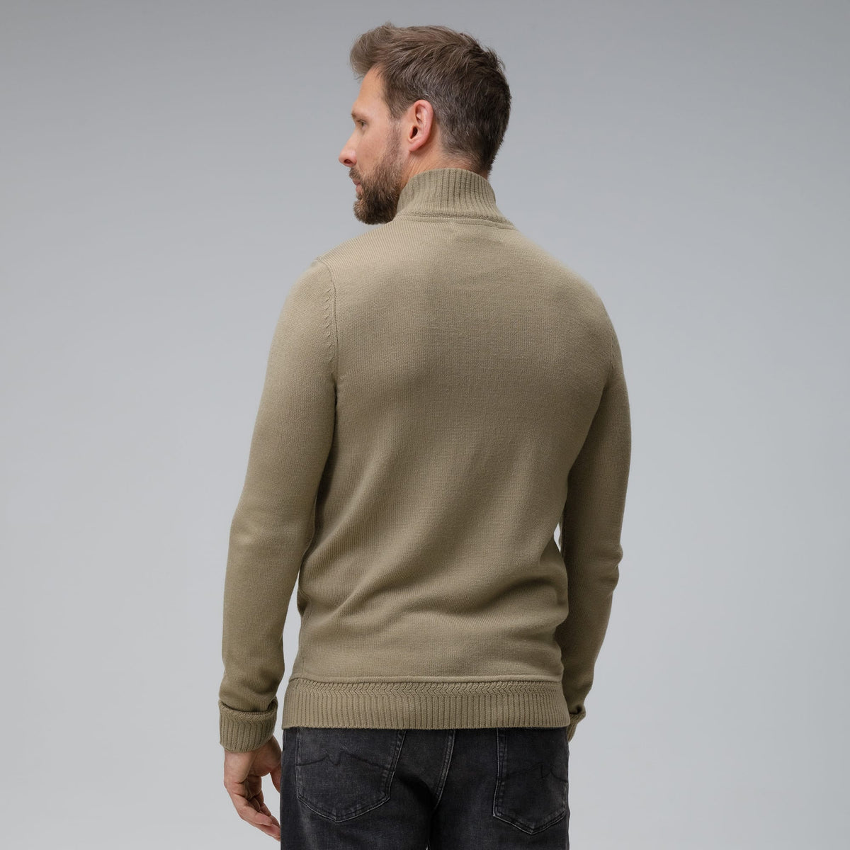 Celtic Henrik Larsson Men's Khaki Quarter Zip