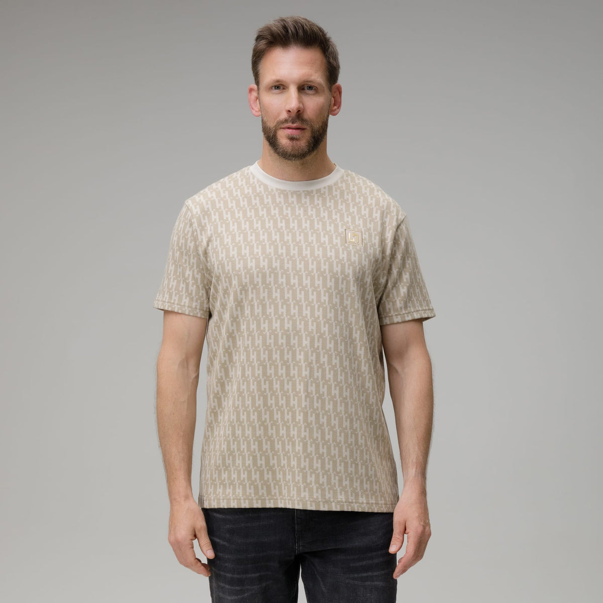 Celtic Henrik Larsson Men's Monogram Print T-Shirt