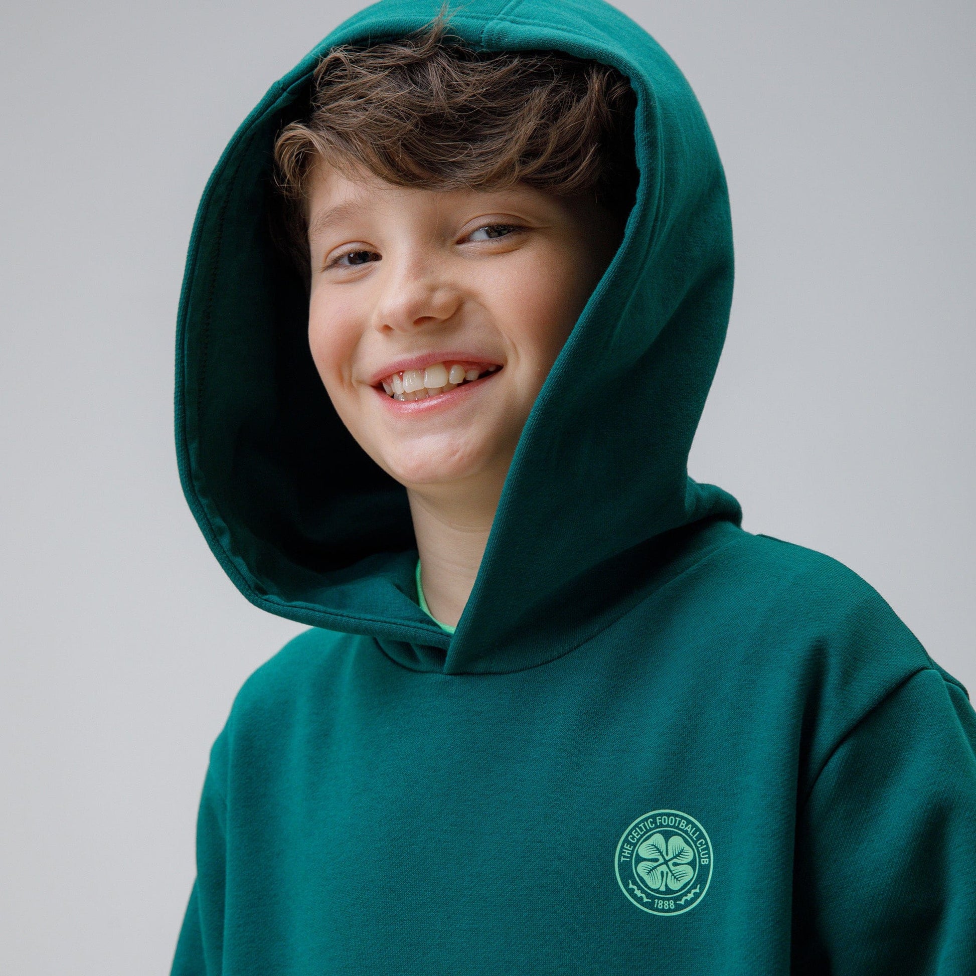 Celtic Junior Back Print Dark Green Hoodie