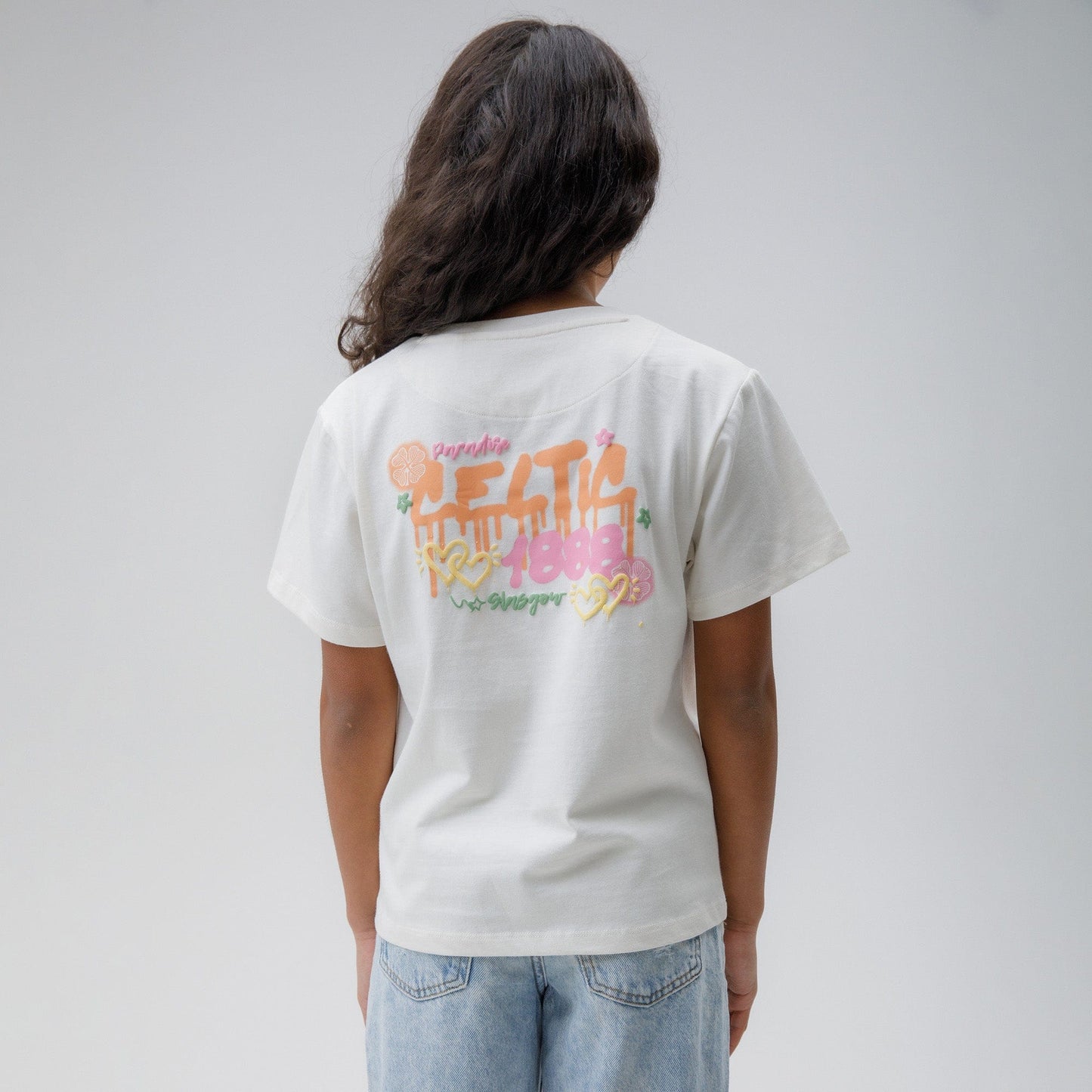 Celtic Junior Back Print White T-Shirt