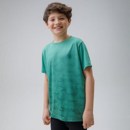 Celtic Junior Camo Dot Print Green T-Shirt