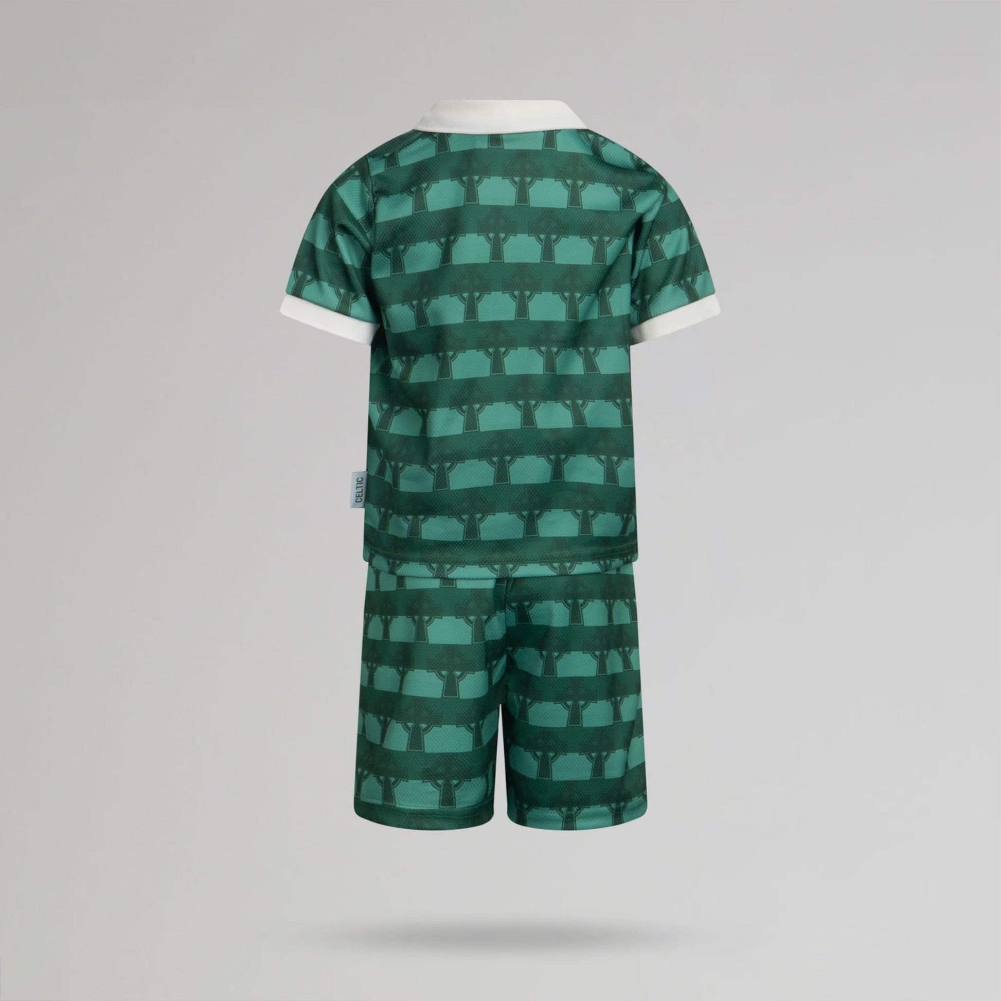 Celtic Junior Cross Print Green Jersey
