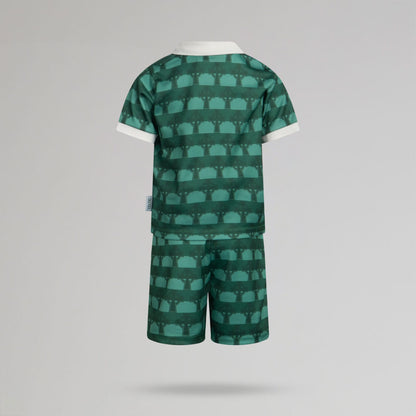 Celtic Junior Cross Print Green Jersey