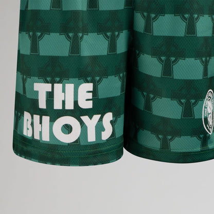 Celtic Junior Cross Print Green Shorts