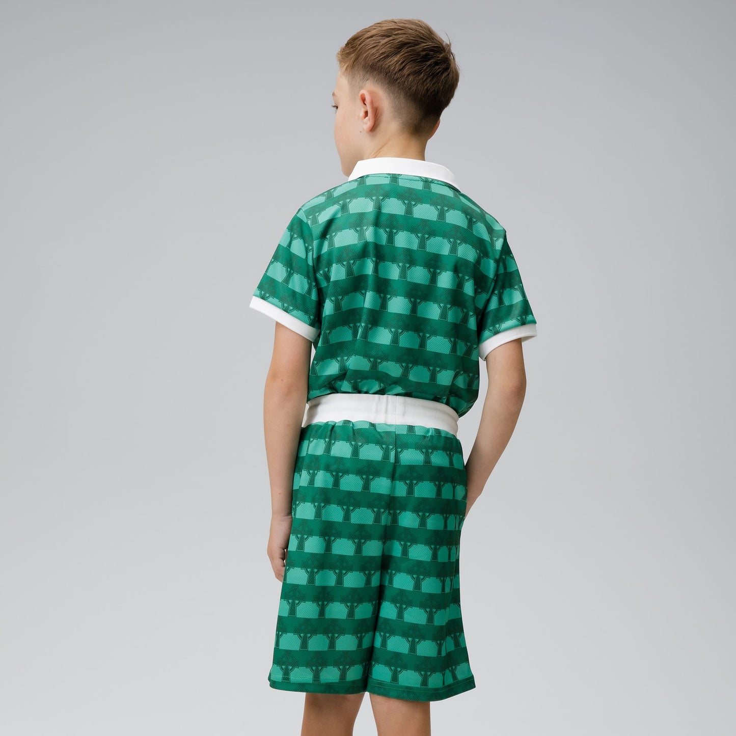 Celtic Junior Cross Print Green Shorts