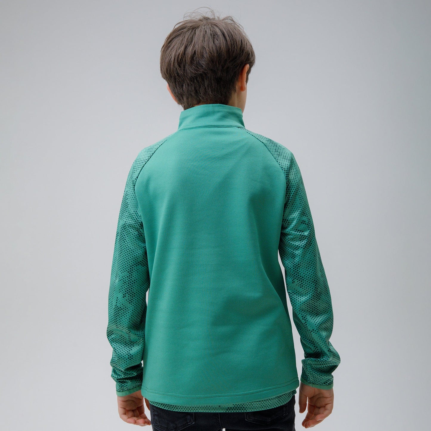 Celtic Junior Dot Print Green Quarter Zip