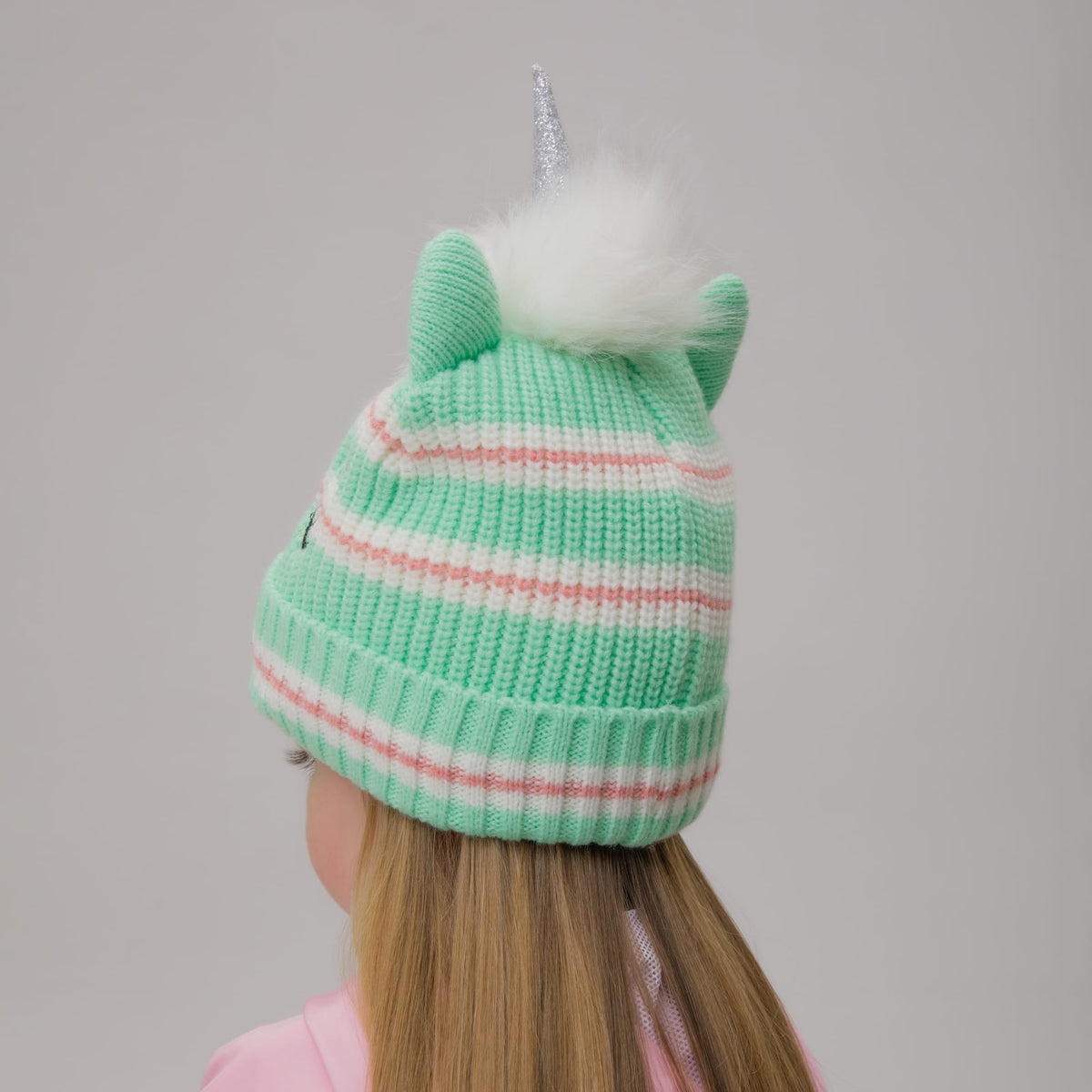 Celtic Junior Glitter Unicorn Pom Beanie