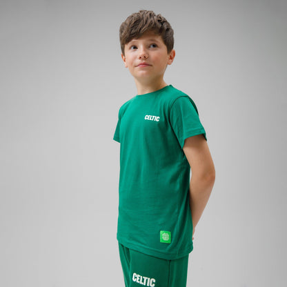 Celtic Junior Green Back Text T-Shirt
