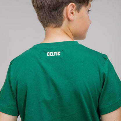 Celtic Junior Green Front Text T-Shirt