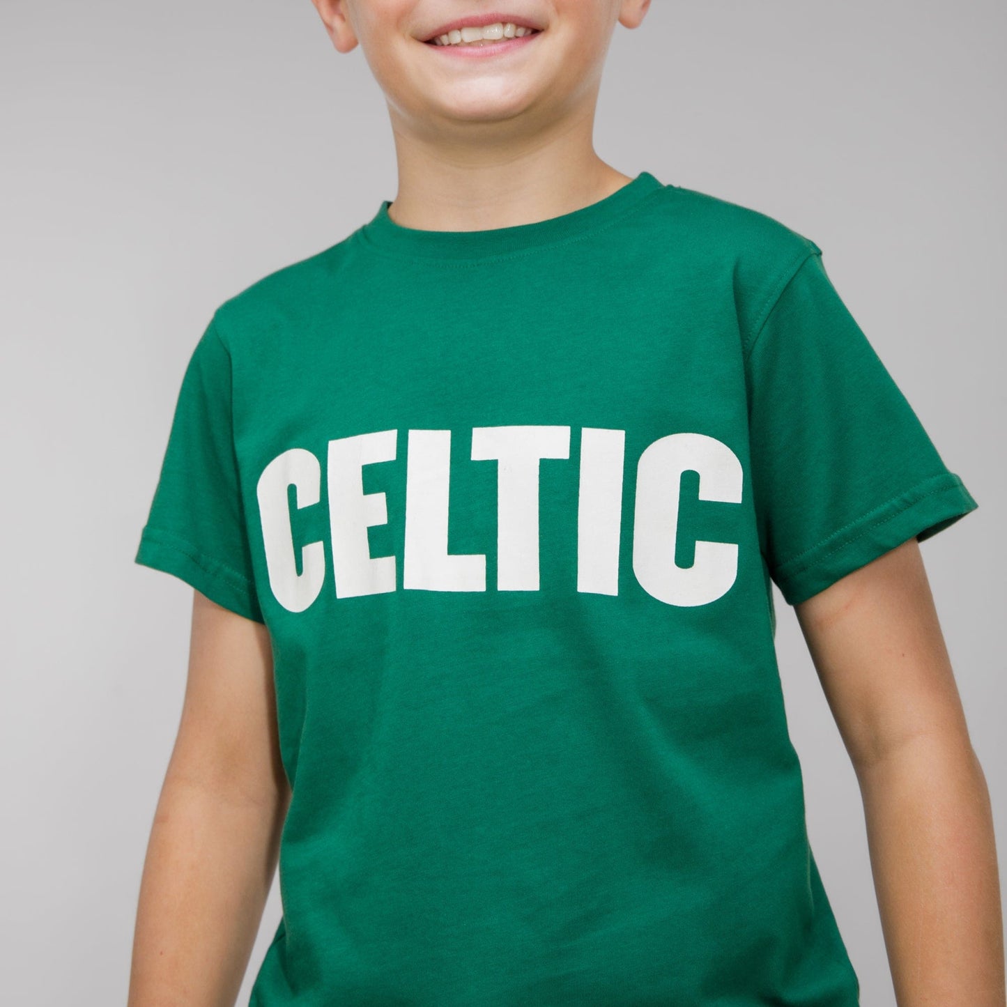 Celtic Junior Green Front Text T-Shirt