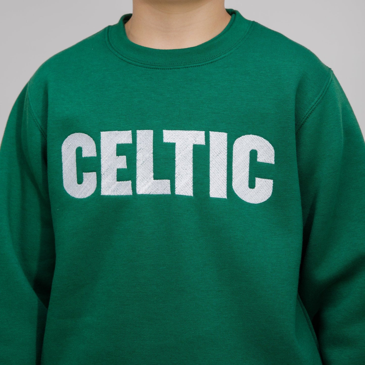 Celtic Junior Green Text Crewneck Sweatshirt