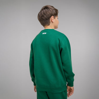 Celtic Junior Green Text Crewneck Sweatshirt