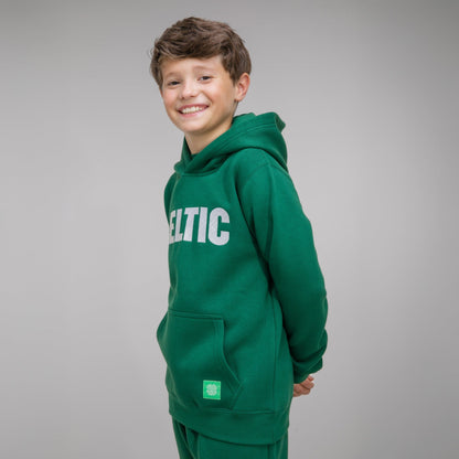Celtic Junior Green Text Hoodie