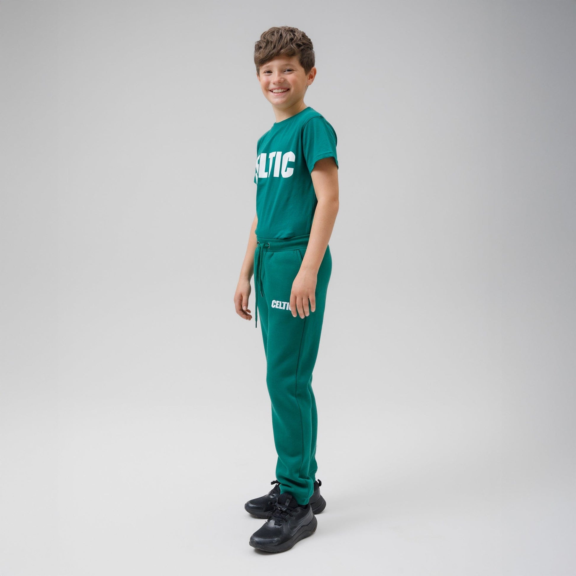 Celtic Junior Green Text Joggers