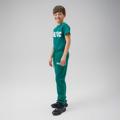 Celtic Junior Green Text Joggers